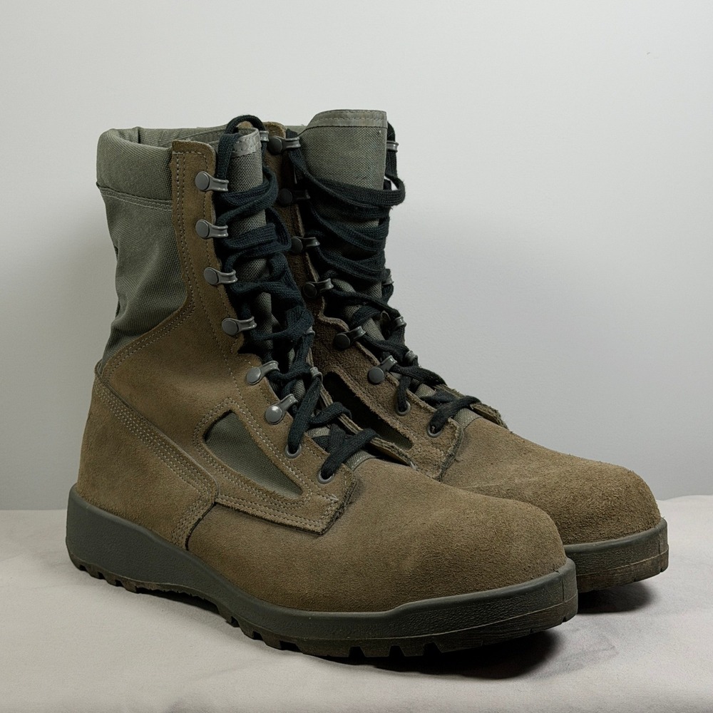 Belleville 600 ST Mens Green Steel Toe Military Combat Boots Size 13 R USA